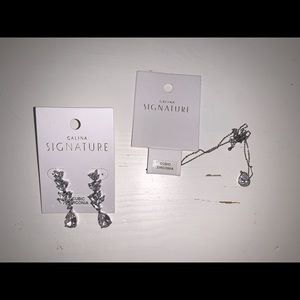 Silver Prom Jewelry Set